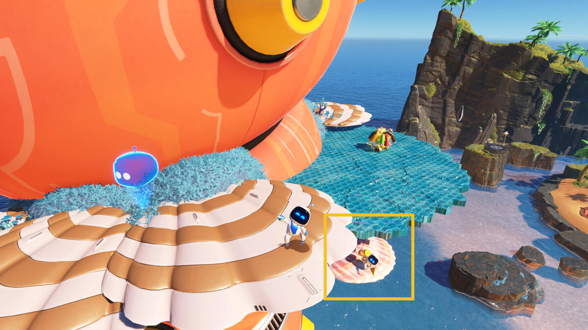 Astro Bot Slo-Mo Casino: Astro exploring the Free Big Brother level.