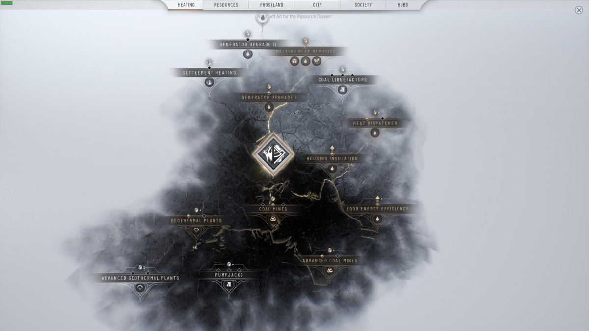 Frostpunk 2 review: Idea Tree.