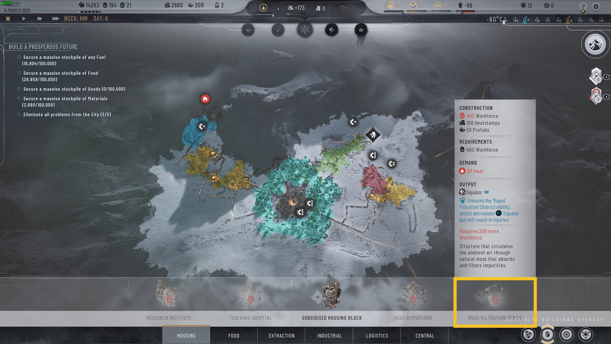 Frostpunk 2 how to reduce Squalor:
