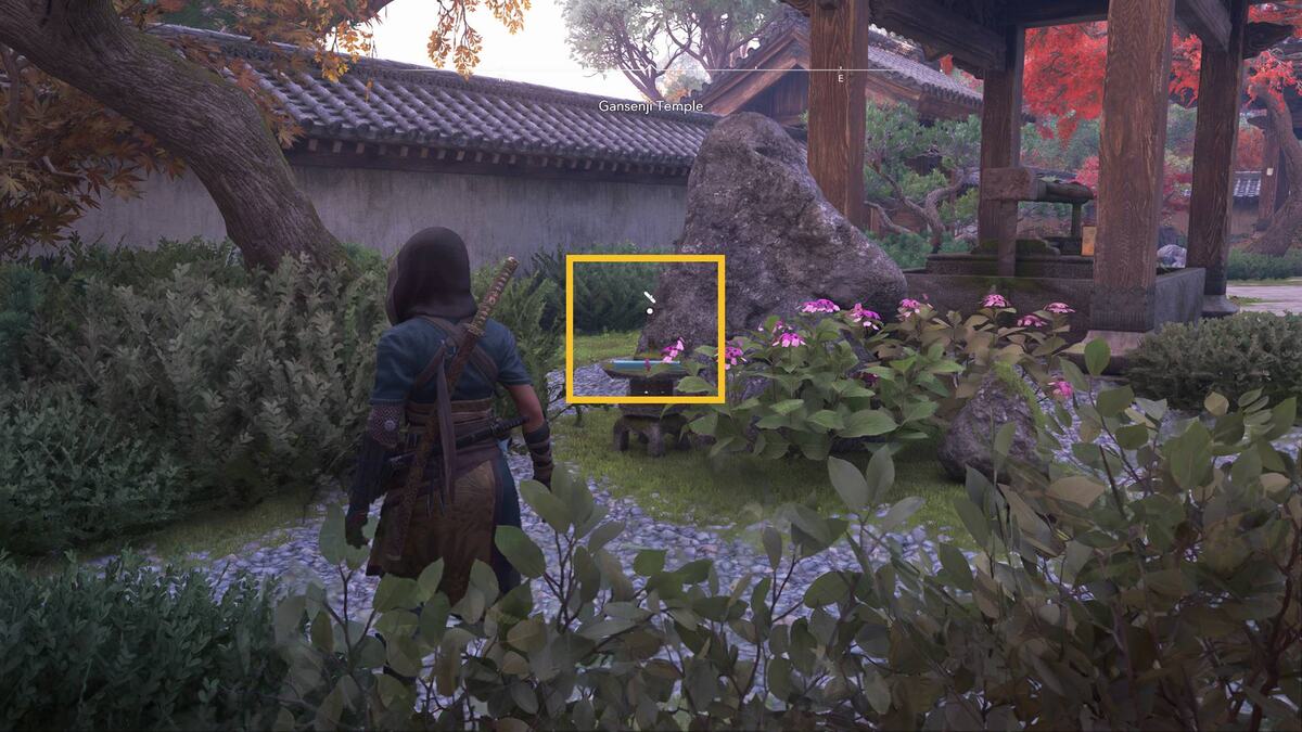 Assassin’s Creed Shadows Gansenji Temple Lost Pages: temple grounds.