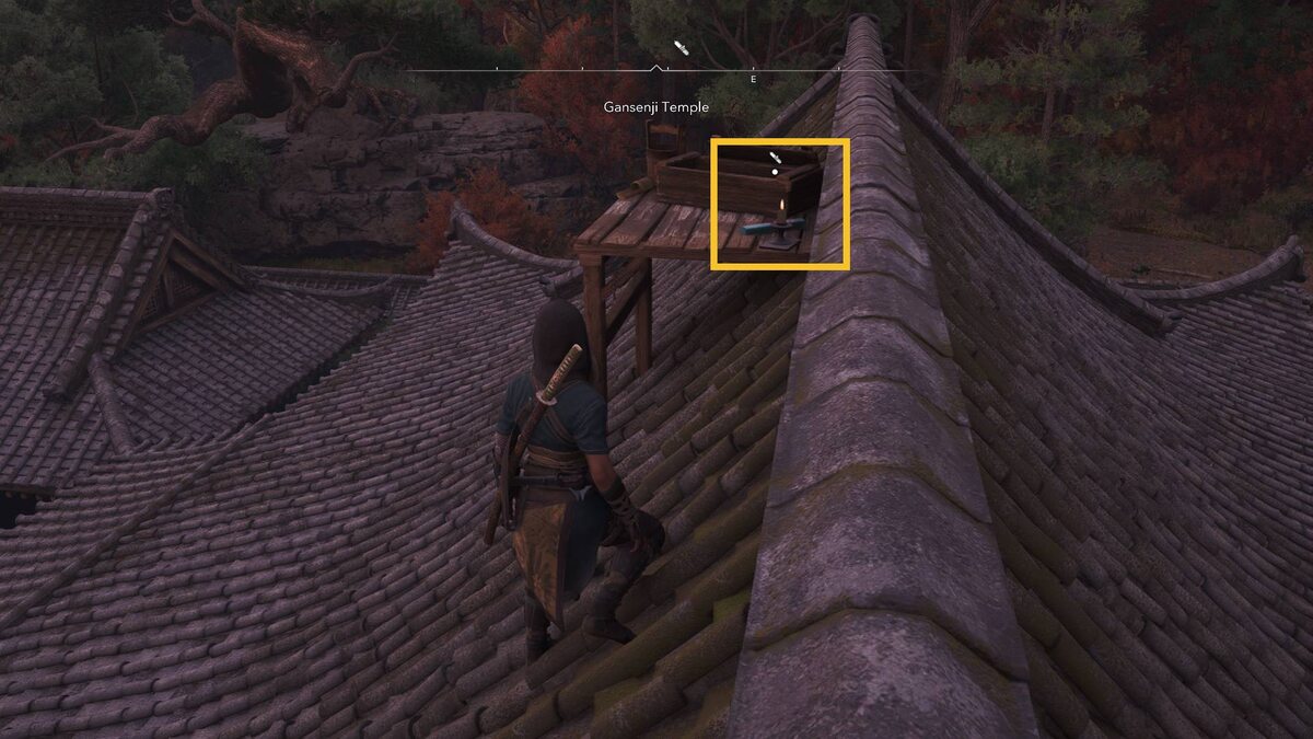 Assassin’s Creed Shadows Gansenji Temple Lost Pages: temple roof.