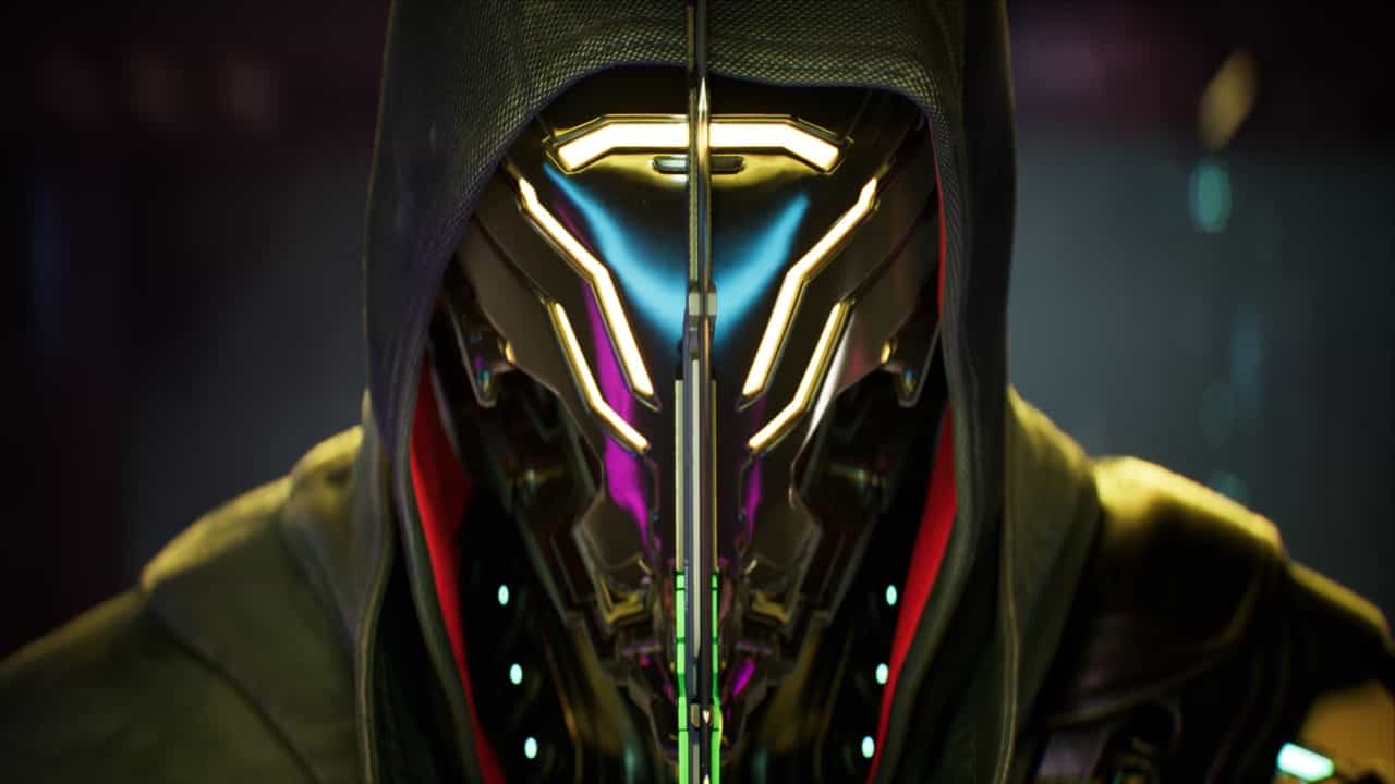 Ghostrunner 2 interview - A man in a futuristic hoodie. Image provided by One More Level.