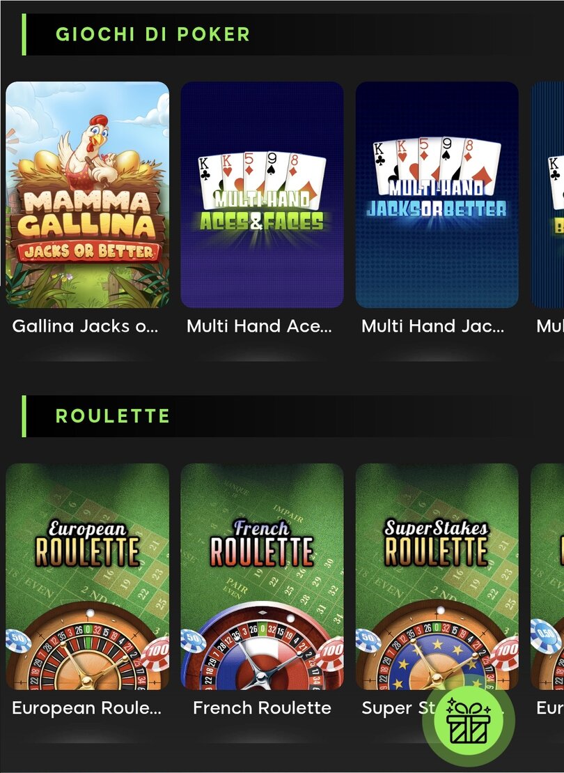 Tutti i giochi che si trovano solitamente nei migliori casino online