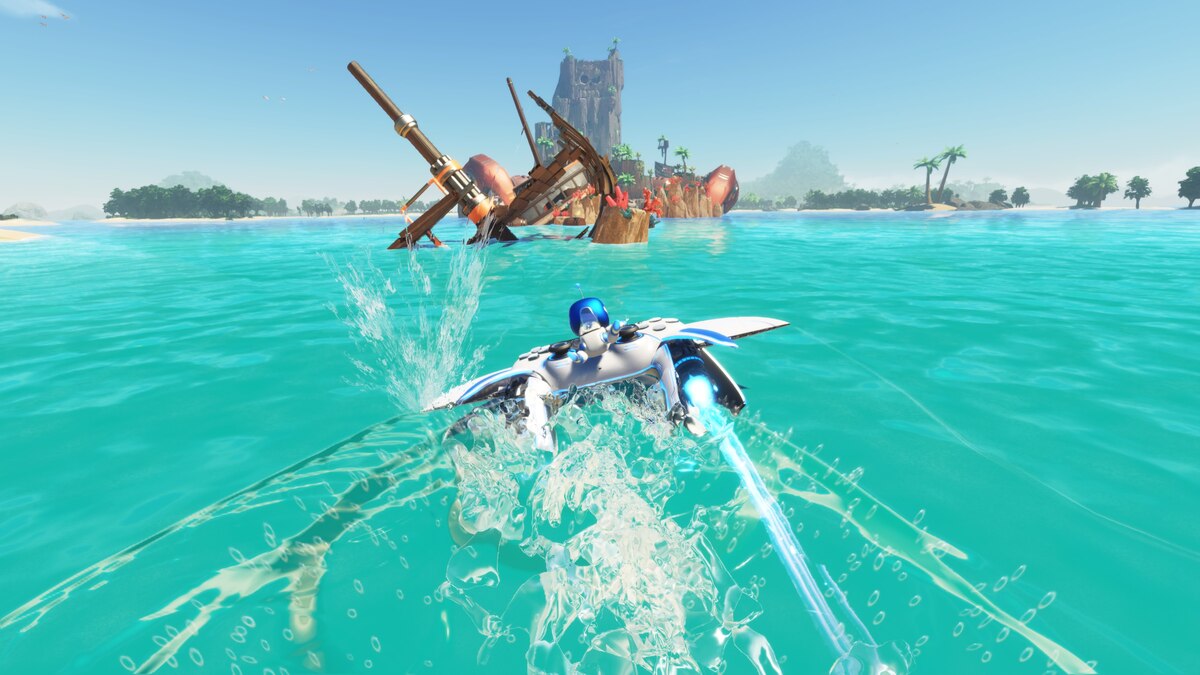 Astro Bot Go-Go Archipelago: Astro exploring the Go-Go Archipelago.