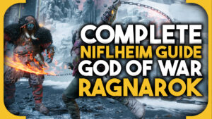 God of War Ragnarok Niflheim 100%: feature image with text.