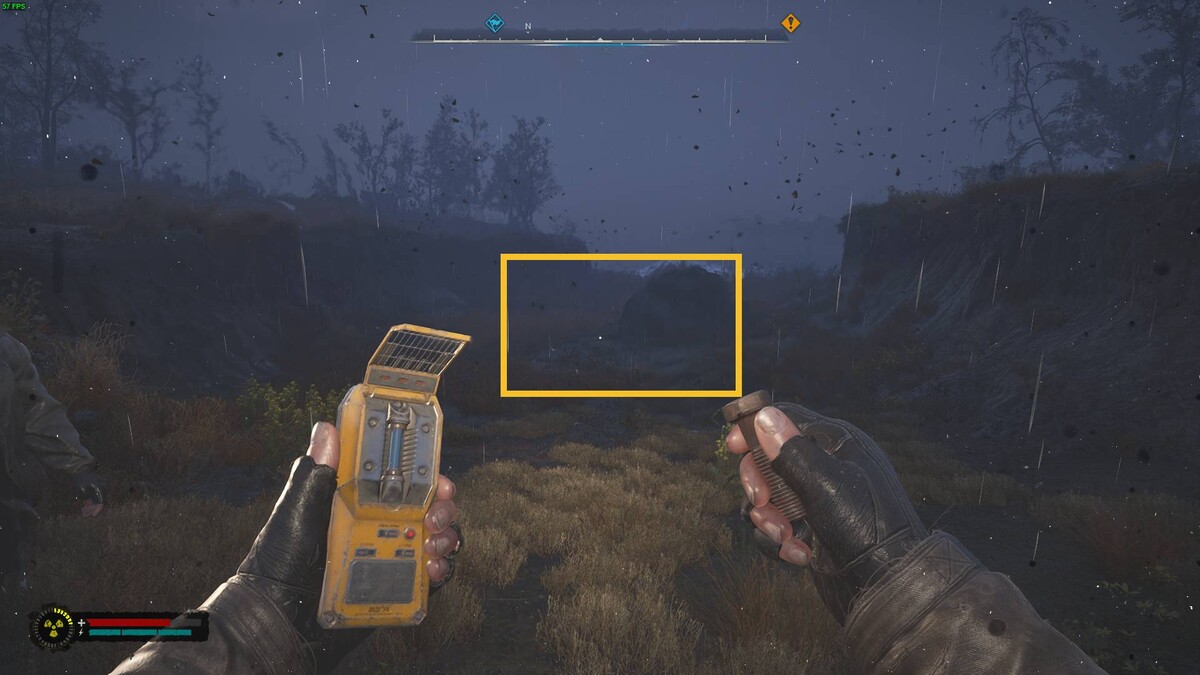 Stalker 2 artifact locations: Stalker near an anomaly.