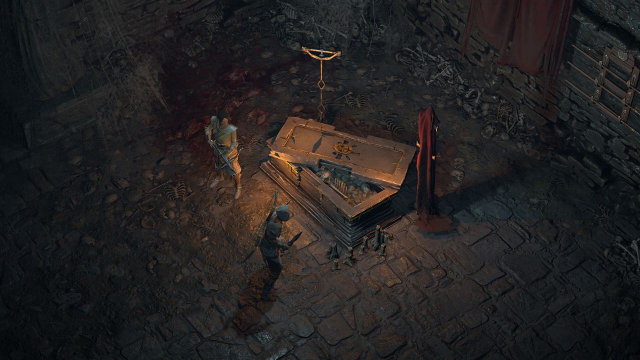 VideoGamer GOTY 2023 - An image of a player standing next to a coffin. Image via Blizzard.