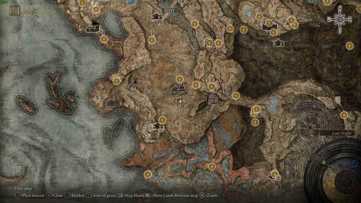 Elden Ring Shadow of the Erdtree map fragment locations: realm of shadow map.