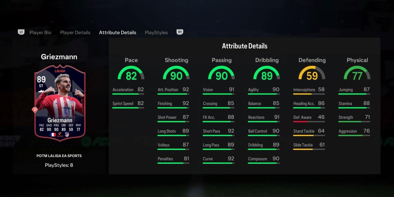 griezmann potm player profile fc 24
