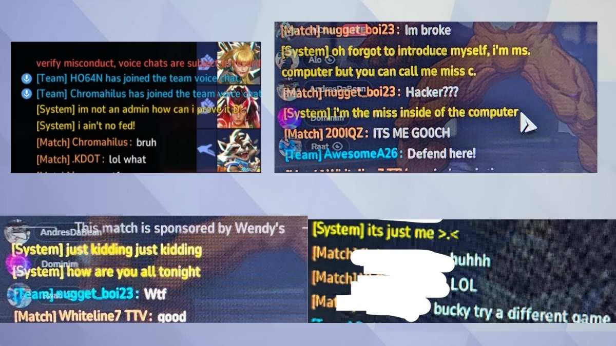 Hacker in System chat in Marvel Rivals