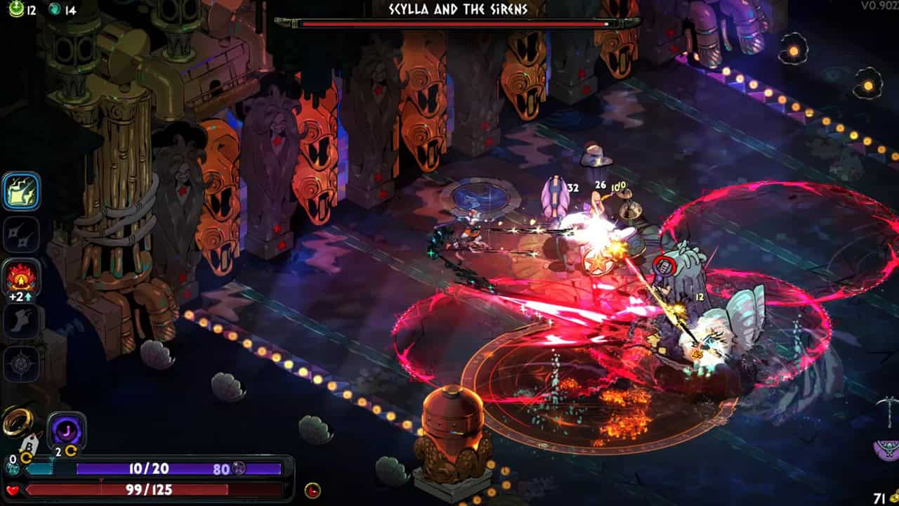 Hades 2 review: A player fights Scylla, a boss in the game. Image captured by VideoGamer.