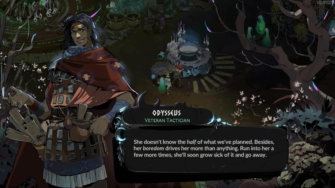 Hades 2 tips and tricks: A player speaks to Odysseus in the game. Image captured by VideoGamer.