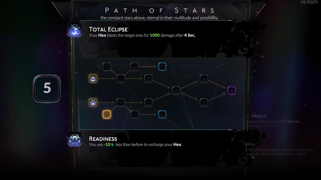 Hades 2 tips and tricks: A player checks out the Path of Stars skill tree in the game. Image captured by VideoGamer.