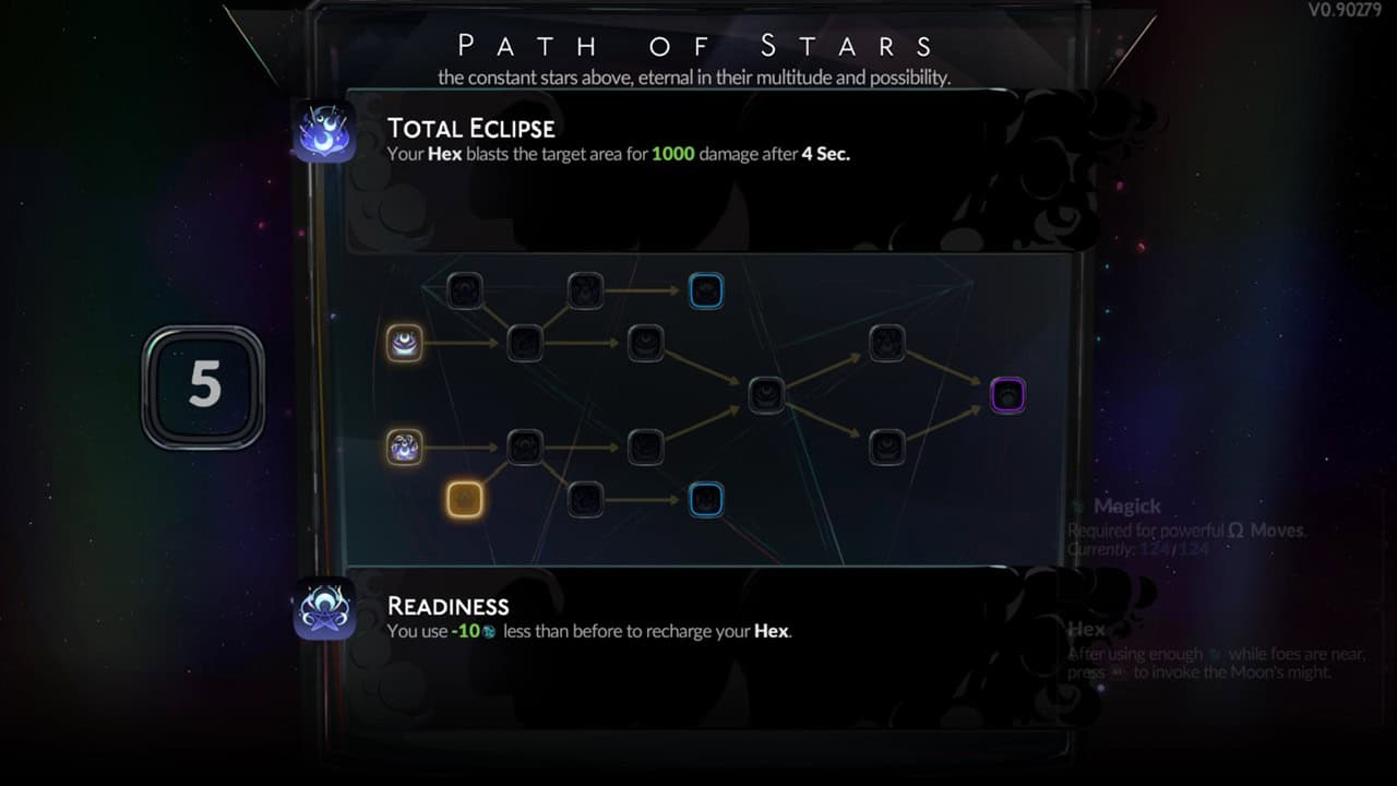 Hades 2 tips and tricks: A player checks out the Path of Stars skill tree in the game. Image captured by VideoGamer.