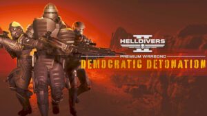 Helldivers 2 best items for Democratic Detonations: Players wearing new armor and using the latest weapons from the Warbond. Image captured by VideoGamer.
