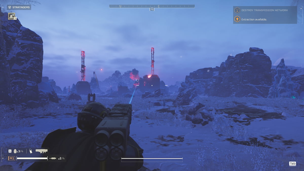 Image of a helldivers preparing to fire the Commando in Helldivers 2.