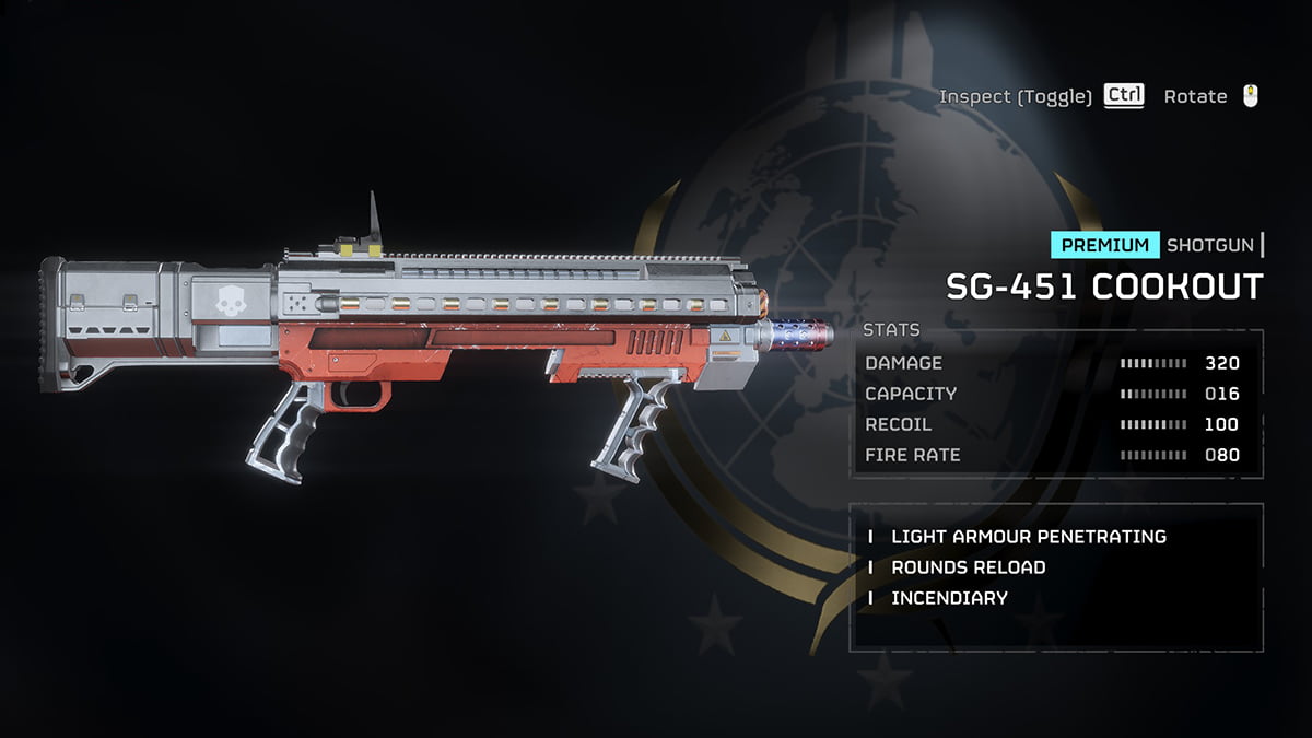 IMage of the SG-451 Cookout primry weapon in Helldivers 2.