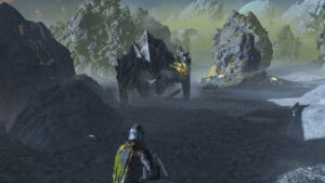 Image of a Helldiver facing against a Charger in Helldivers 2.