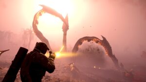 A player fights the Impaler in Helldivers 2.