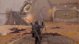Helldivers 2 max level - A player plants a flag in the game. Image captured by VideoGamer.