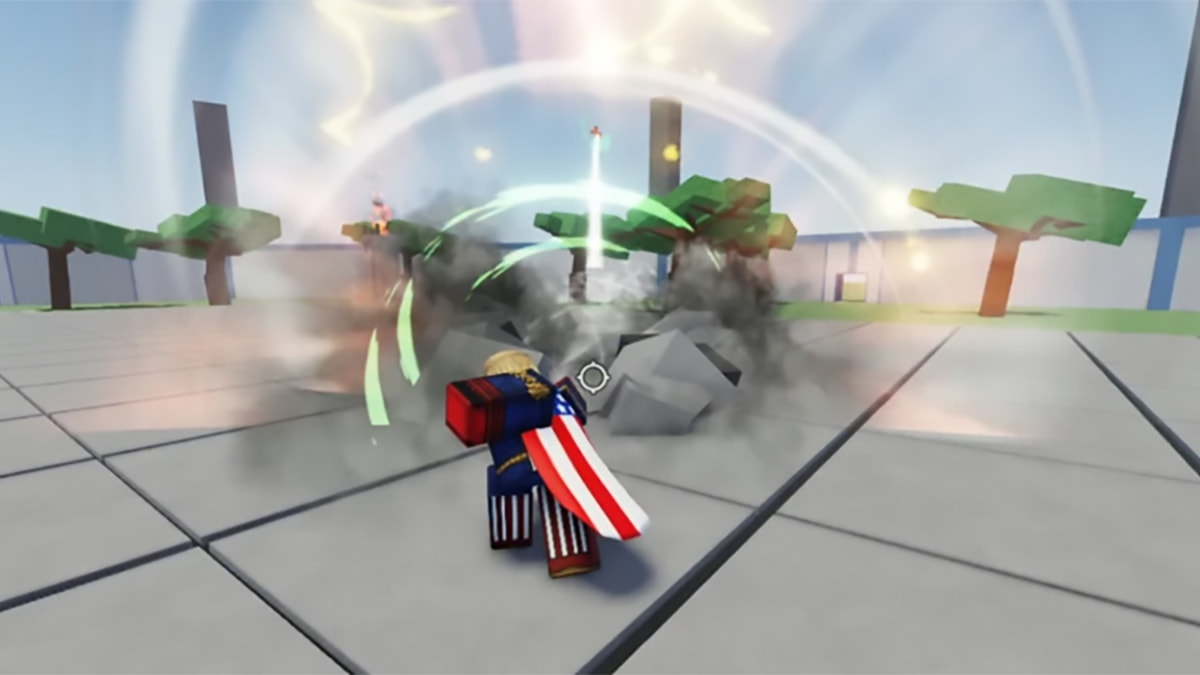 Image of two characters fighting in Heroes Battlegrounds on Roblox.