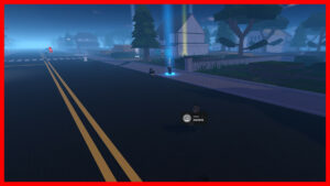 Screenshot of the town and character in the Roblox game Hollow Era.