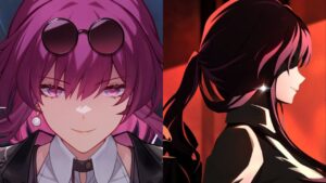 Honkai: Star Rail - Kafka stares at the screen in promo art