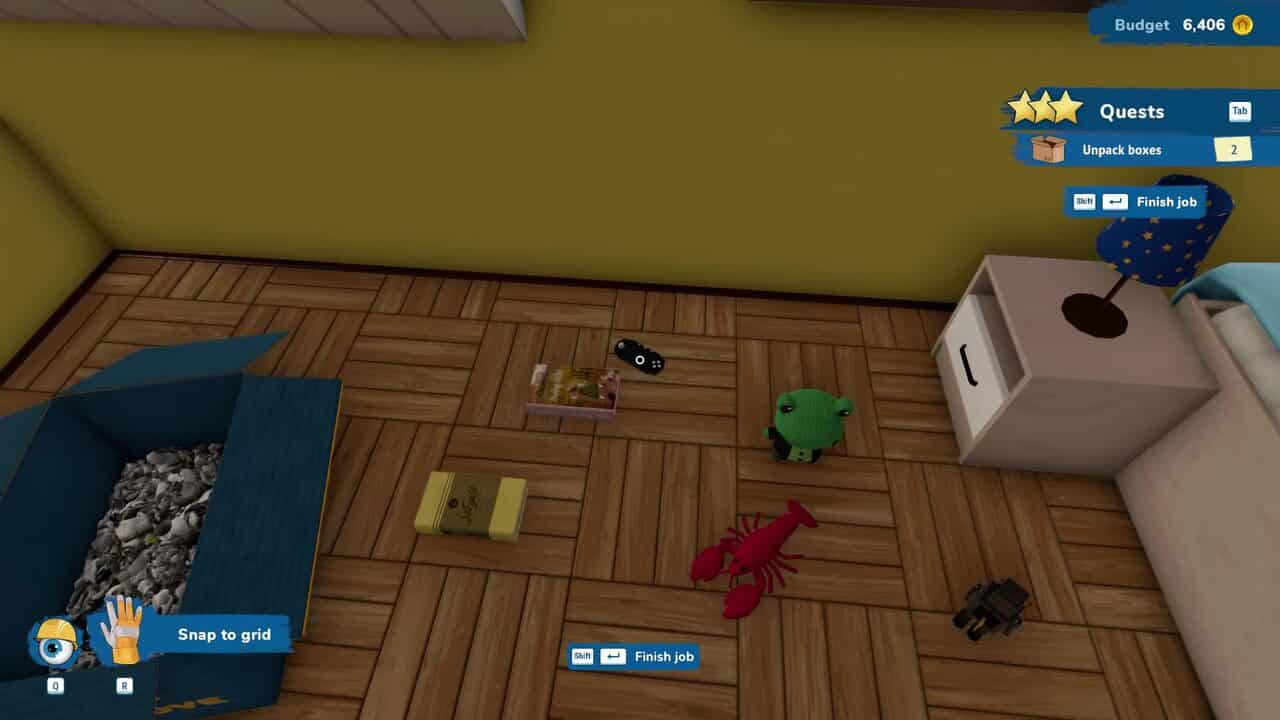 House Flipper 2 tips and tricks: A collection of toys on the ground