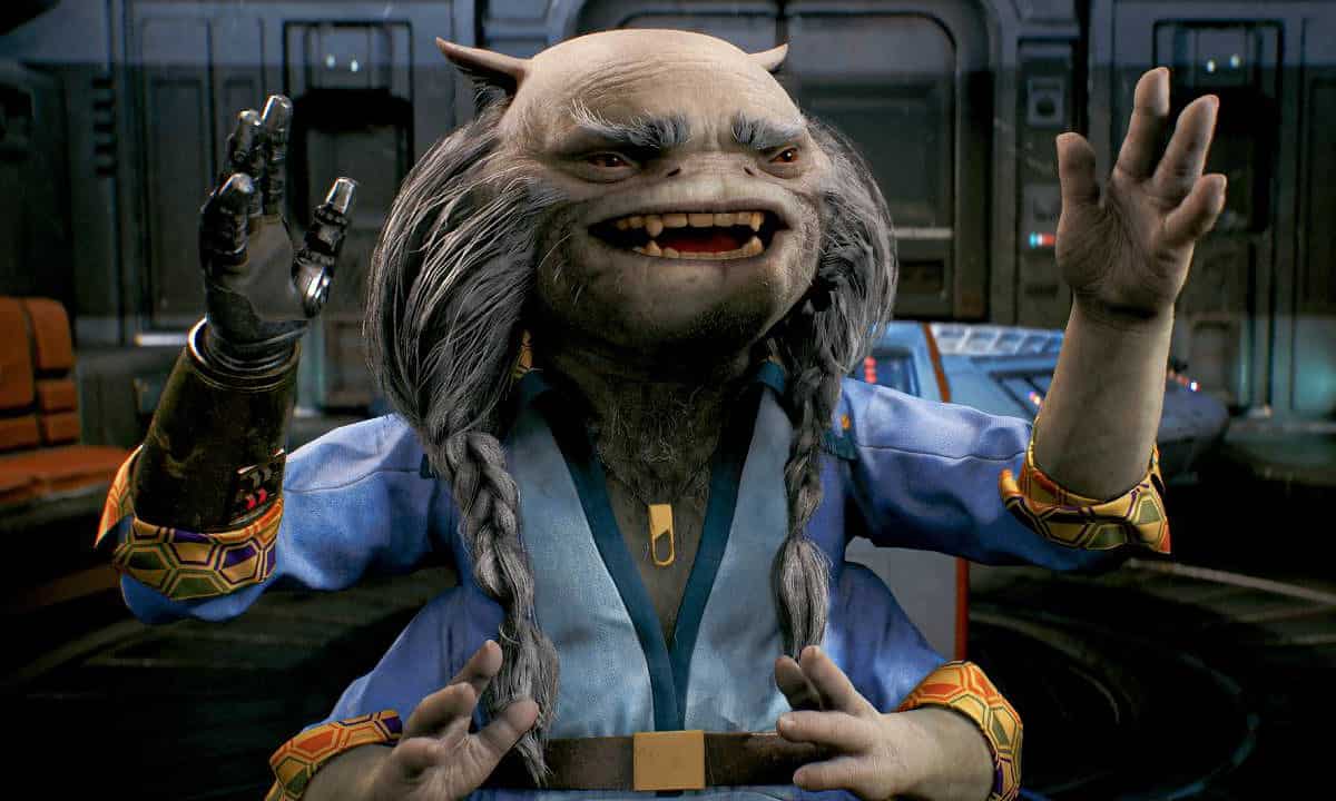 How long is Jedi Survivor: Greez Dritus raising his hands.