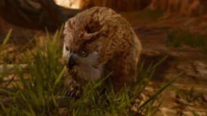 How to get the owlbear cub in Baldur’s Gate 3: The owlbear cub appears in the cave nest behind its mother.