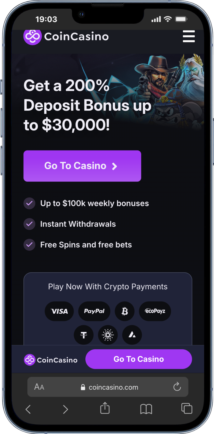 CoinCasino kasyno bez weryfikacji