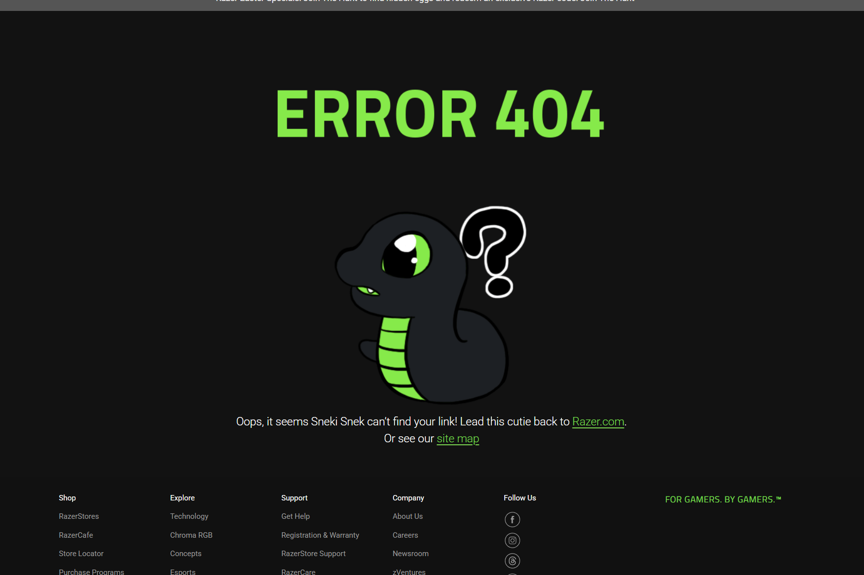 Razer 404 page after trump tariffs