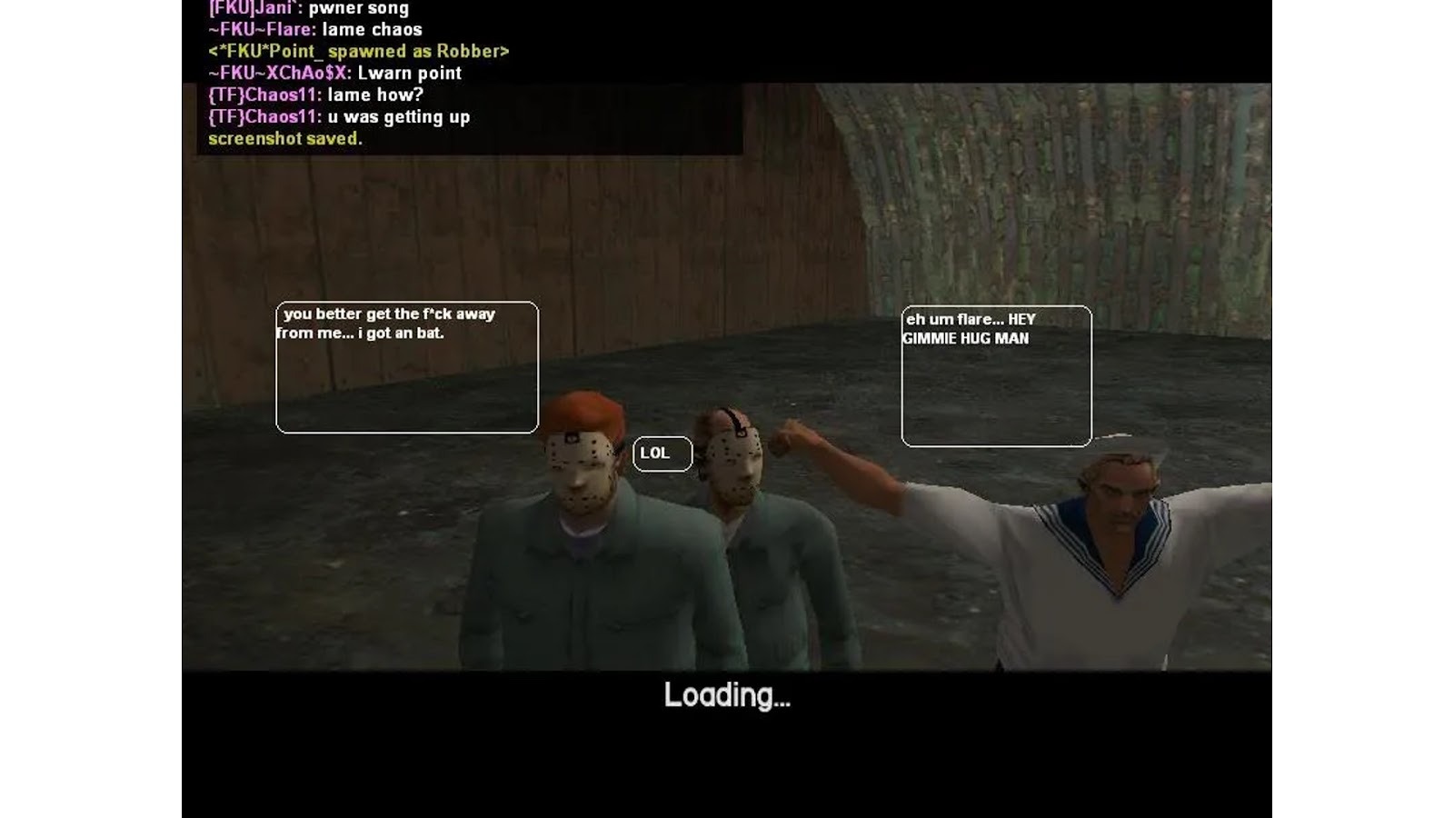 Two players chatting in Multi Theft Auto