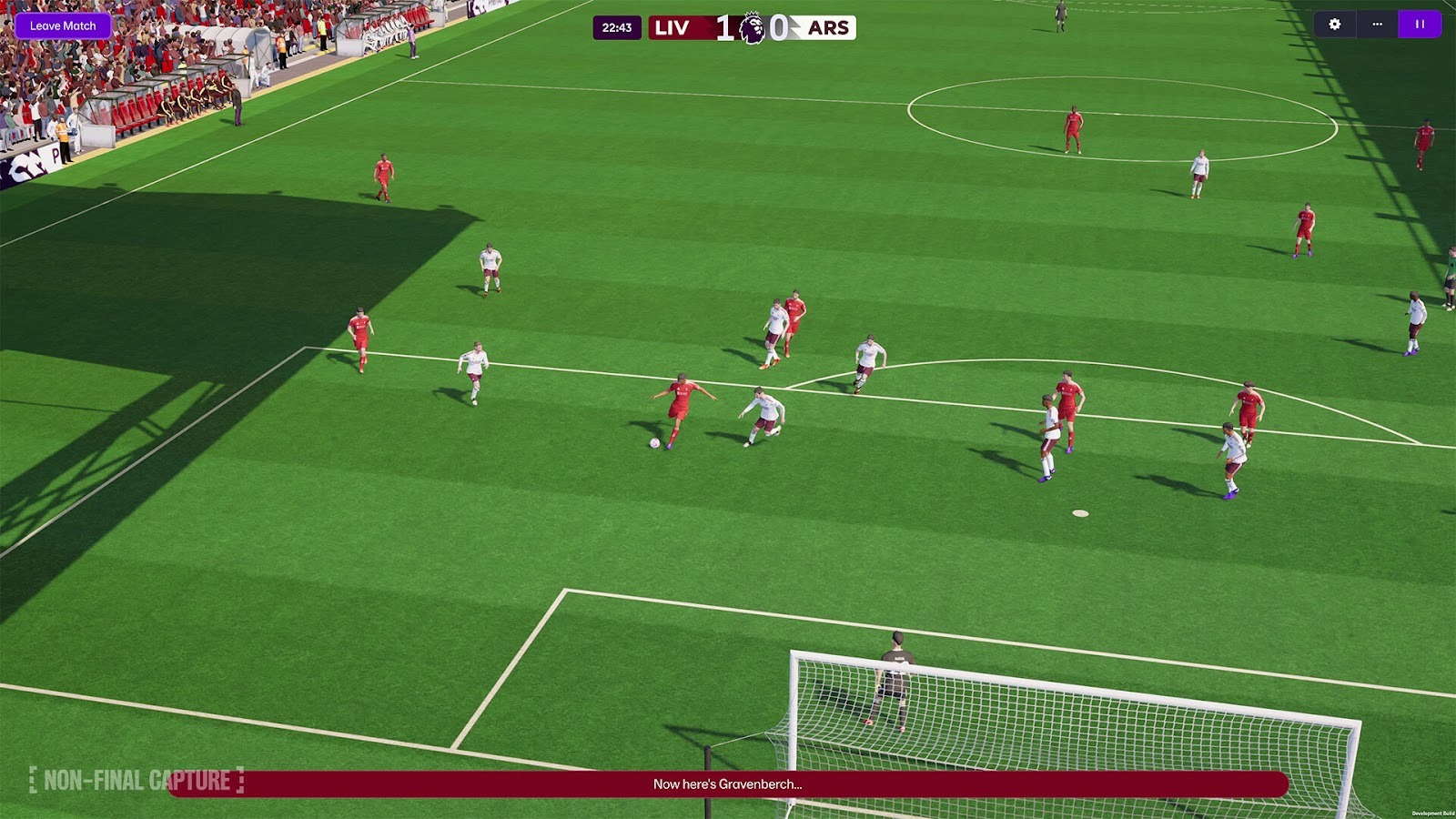 Football Manager 26 - Liverpool and Arsenal match wits on the pitch
