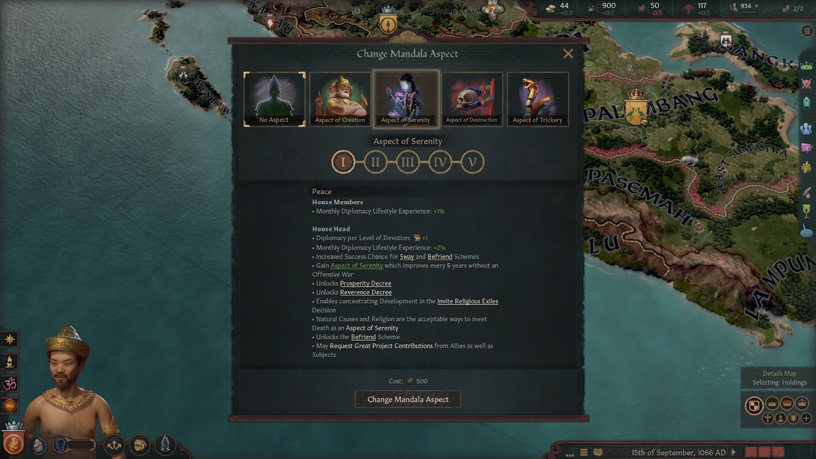 Crusader Kings 3 All Under Heaven - A menu showing off the new religion systems