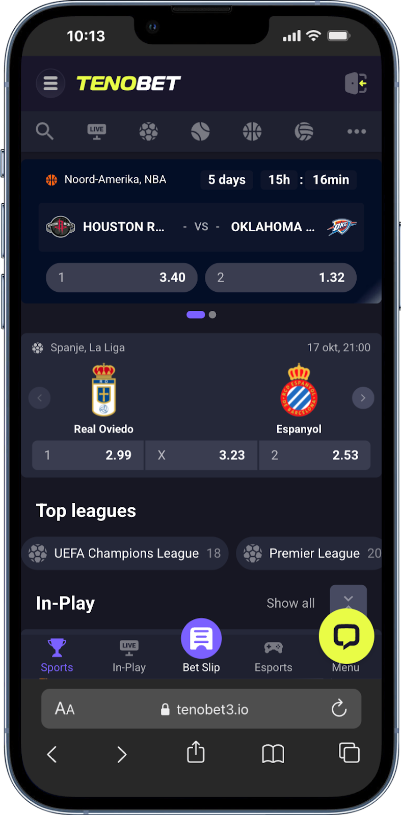 Tenobet - sport bet site Nederland