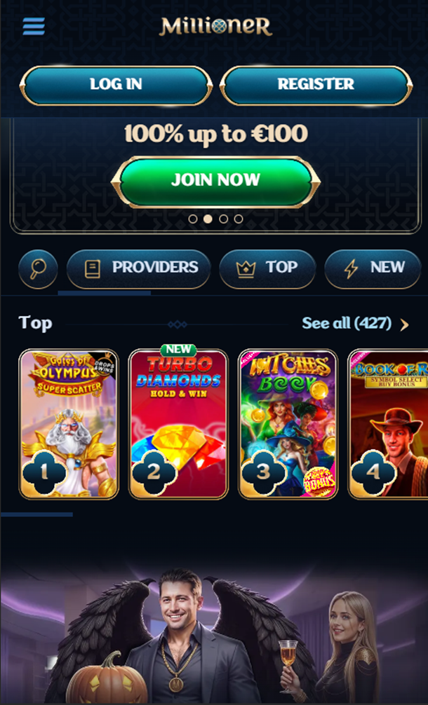 Millioner casino app met mobiele bonussen en live spellen