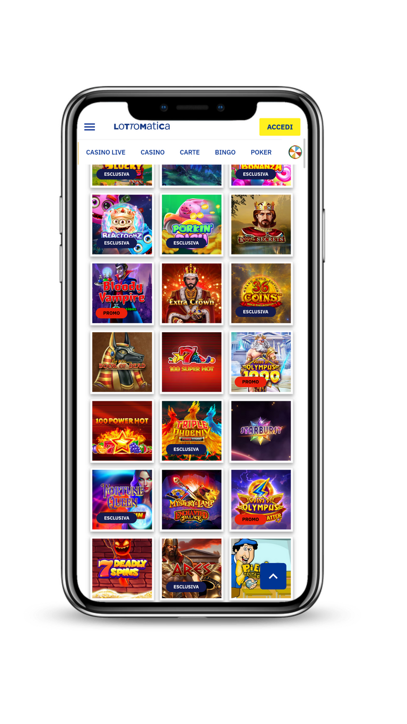Lottomatica è un gigante del settore casino e scommesse, e vanta un ottimo catalogo giochi