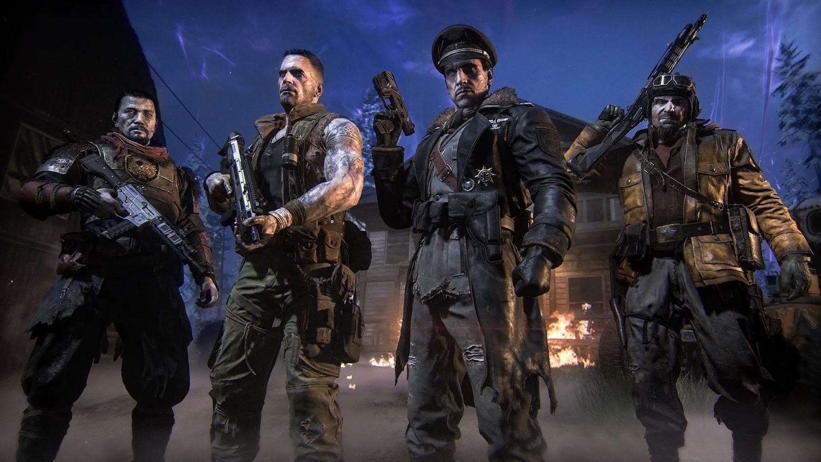 Call of Duty Black Ops 7 - Four combatants preparing to fight zombies