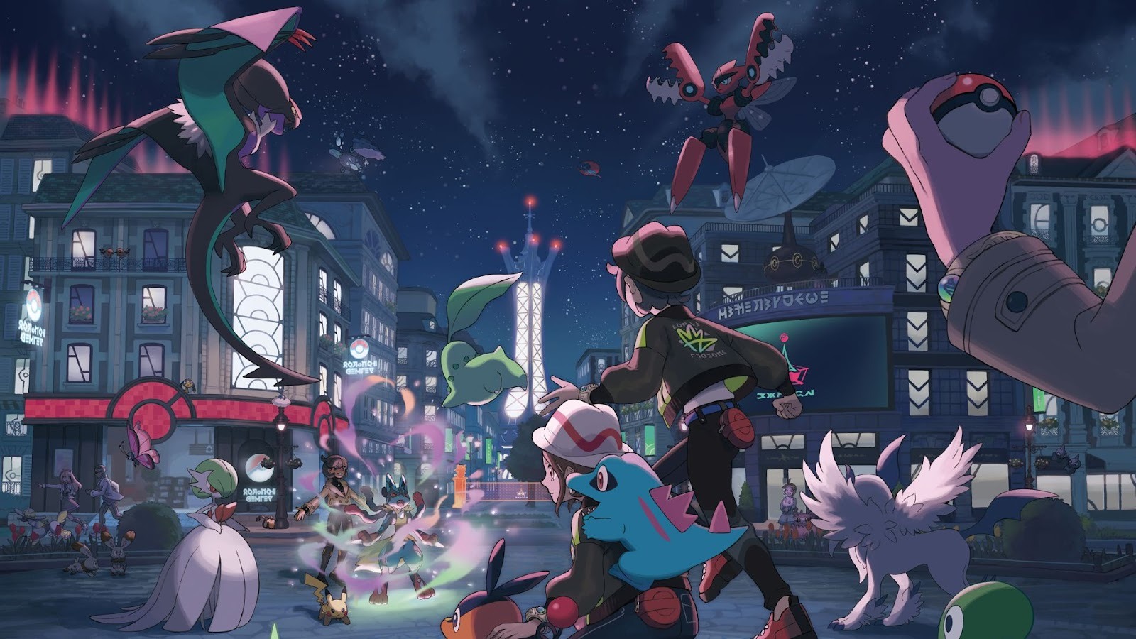 Pokémon Legends Z-A - Our protagonists take on Lumiose city at night