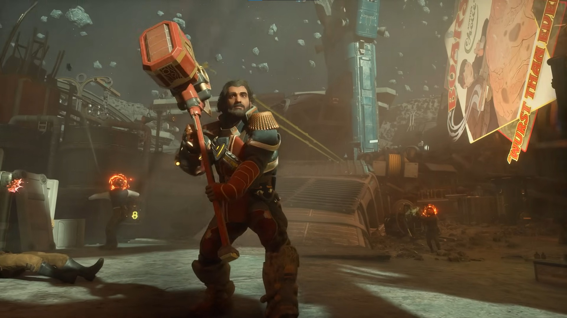 The Outer Worlds 2 - Tristan mid-combat