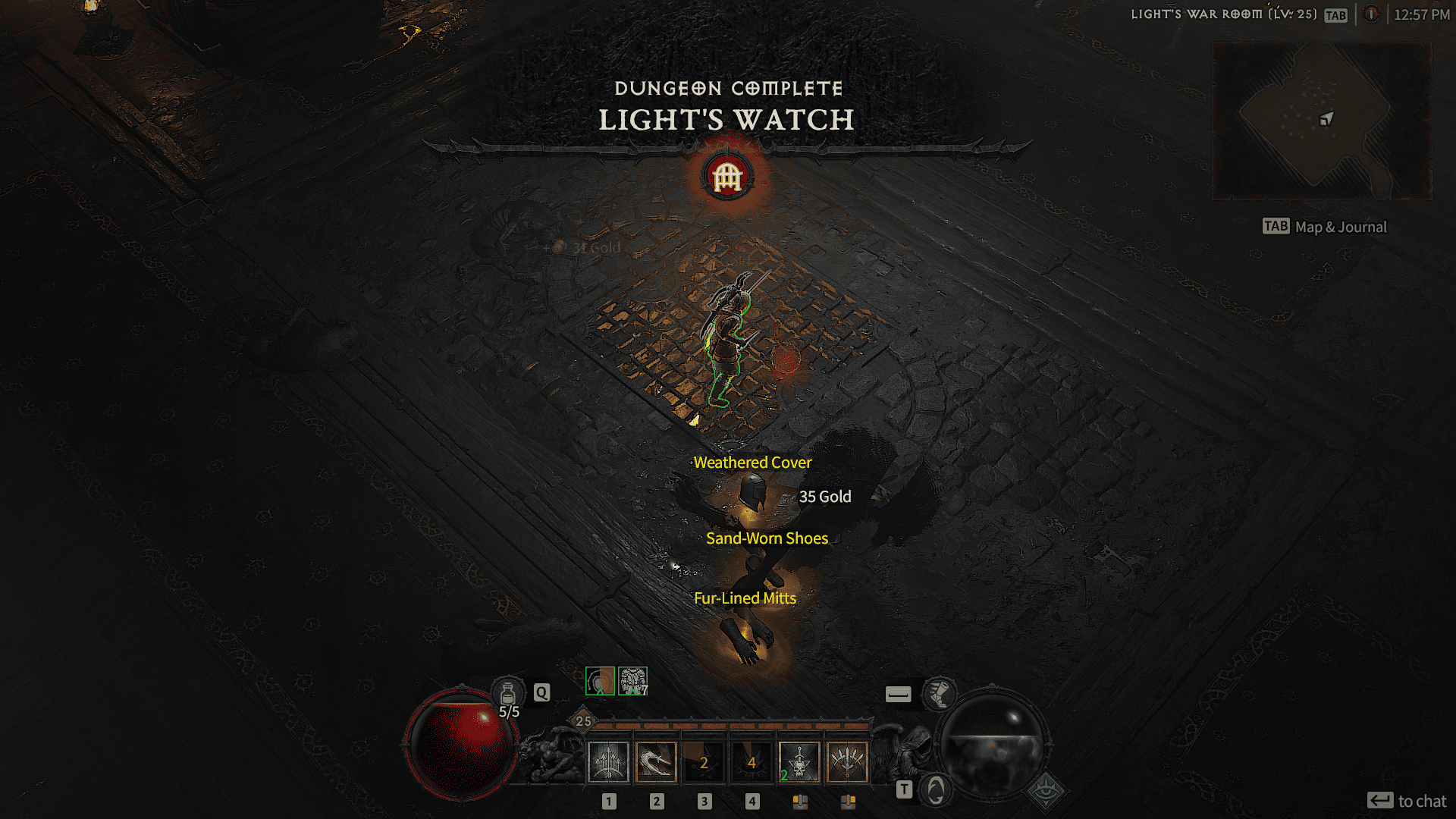 Diablo 4 how to reset dungeons: An image of the player completing a dungeon in the game.