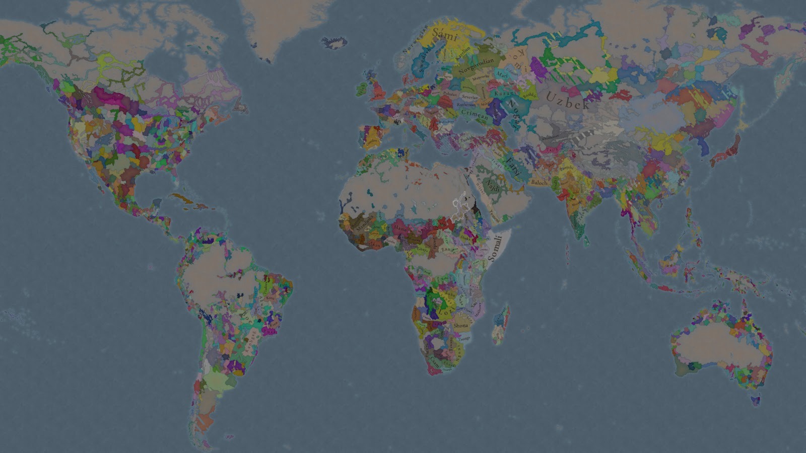 Europa Universalis V - A map showing playable cultures