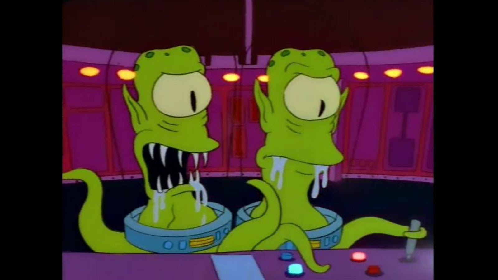 The Simpsons - Kang and Kodos cackle menacingly