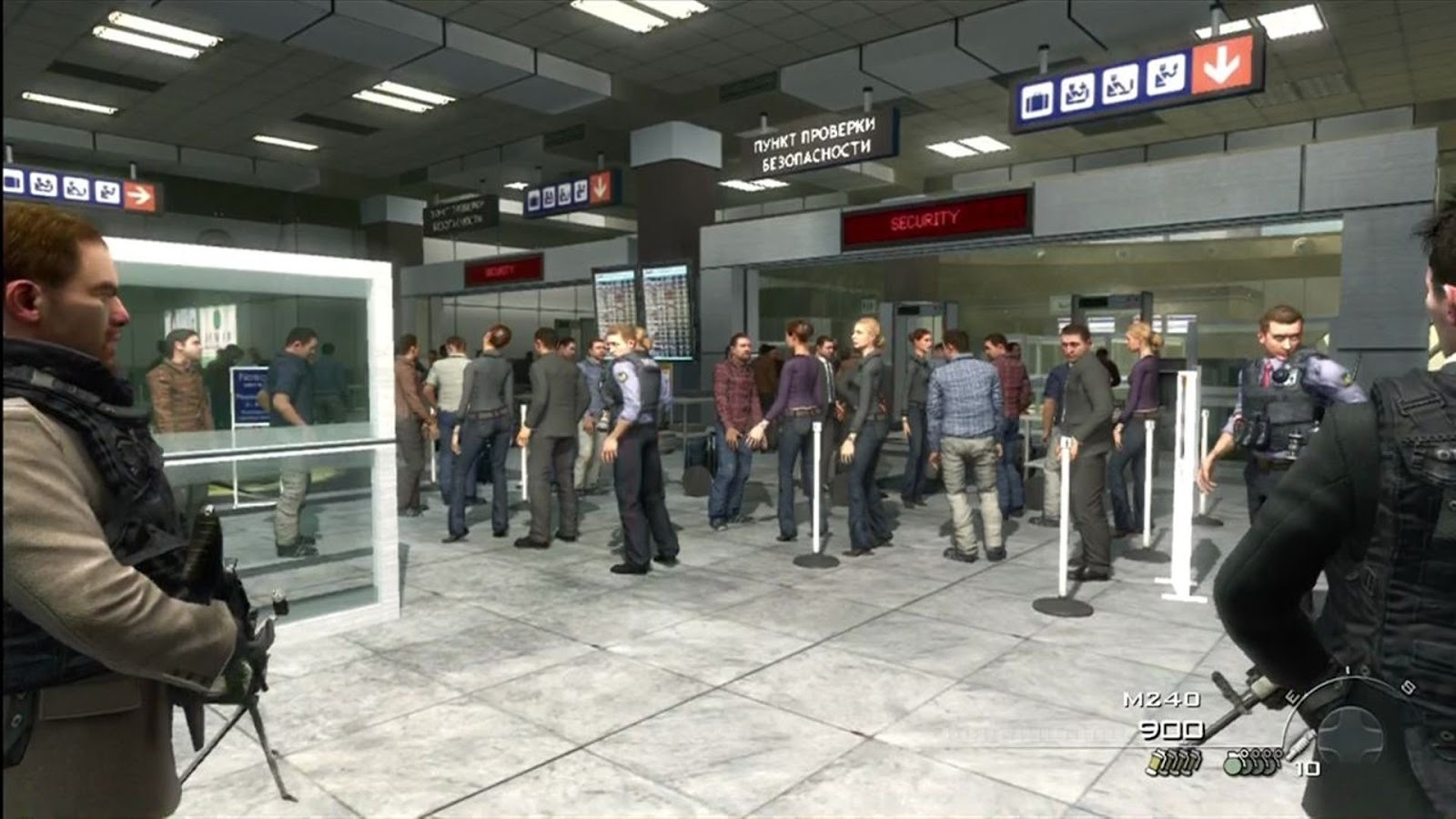 Call of Duty Modern Warfare 2 - Two terrorists begin their operation to carry out a massacre at an airport