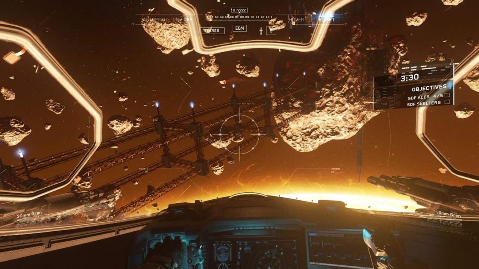 Call of Duty Infinite Warfare - A space station looms against a bright backdrop
