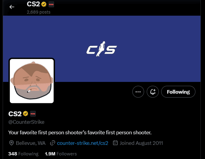A screenshot of a Twitter account showcasing CSS.