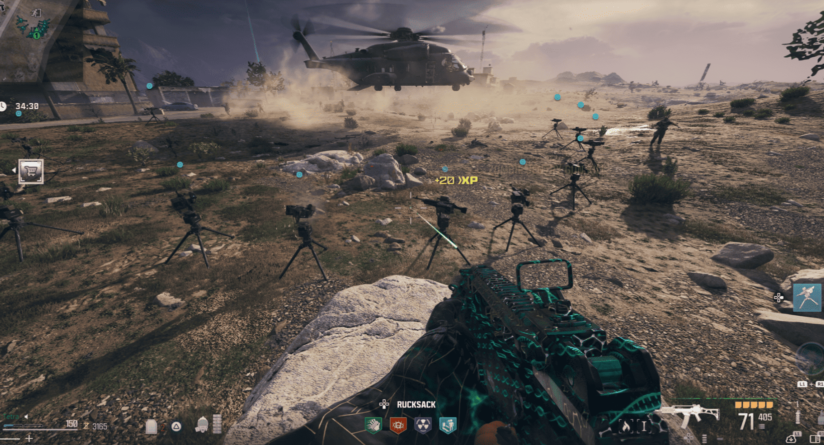 A thrilling screenshot of a zombie-infested video game with a helicopter, showcasing the intense action and excitement as players combat hordes of undead.