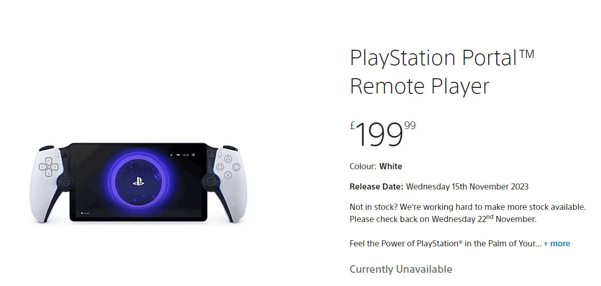 The PlayStation Portal remote player is on sale and available to track its stock.