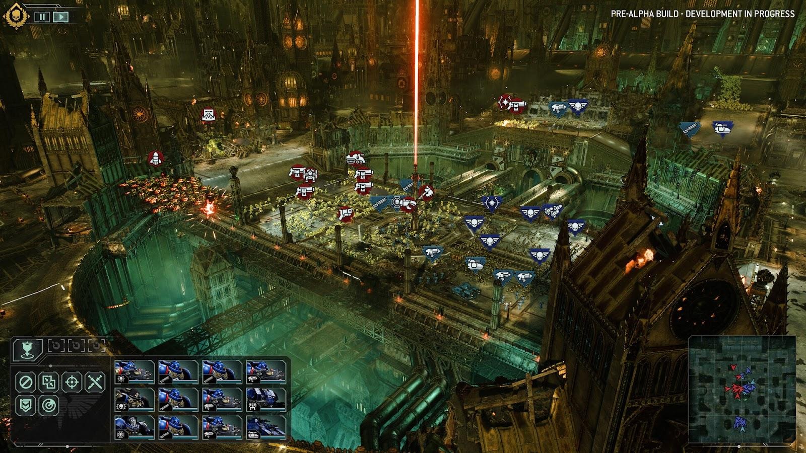 Total War Warhammer 40k - Space Marines and Orks face off in a hive city